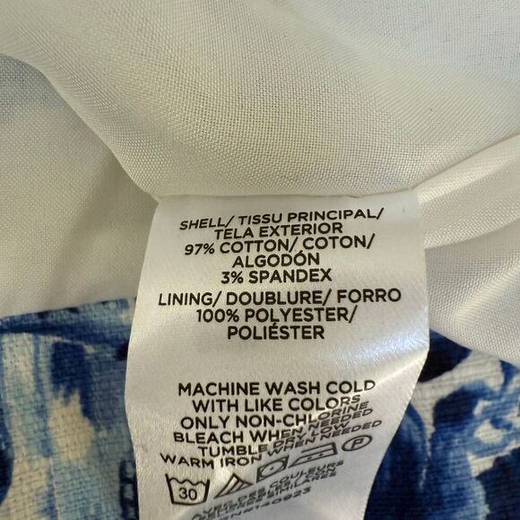 Loft Corfu weekend shift floral cotton stretch skirt size 14P NWT - Picture 5 of 8